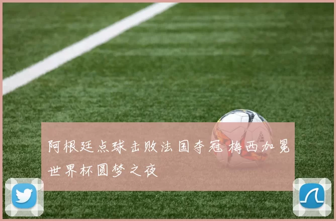 阿根廷点球击败法国夺冠 梅西加冕世界杯圆梦之夜